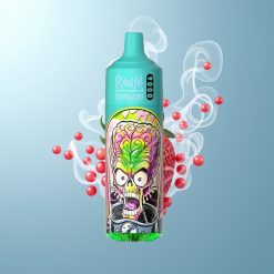 Schweiz Großhandel RandM Fumot Tornado 9000 Puffs Erdbeere Granatapfel 850 mAh 18 mL Mesh Coil RGB Display