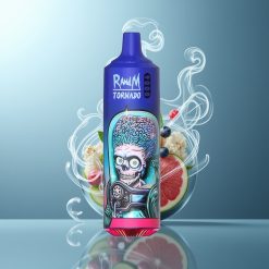 Schweiz Großhandel RandM Fumot Tornado 9000 Puffs Schwarz Eis Rechargebare 850 mAh 18 mL Mesh Coil RGB Display 54 Sorten