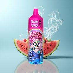 Schweiz Großhandel RandM Fumot Tornado 9000 Wassermelone Skittles 850 mAh 18 mL Mesh Coil RGB Display 54 Sorten