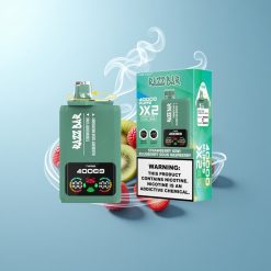 Schweiz Großhandel Razz Bar 40000 Züge Erdbeer-Kiwi - Blaubeer-Sauer-Himbeer Leistungsbildschirm 1.0Ohm 2 Mesh Coil 650 Mah Typ-C 2% 5% Nikotin
